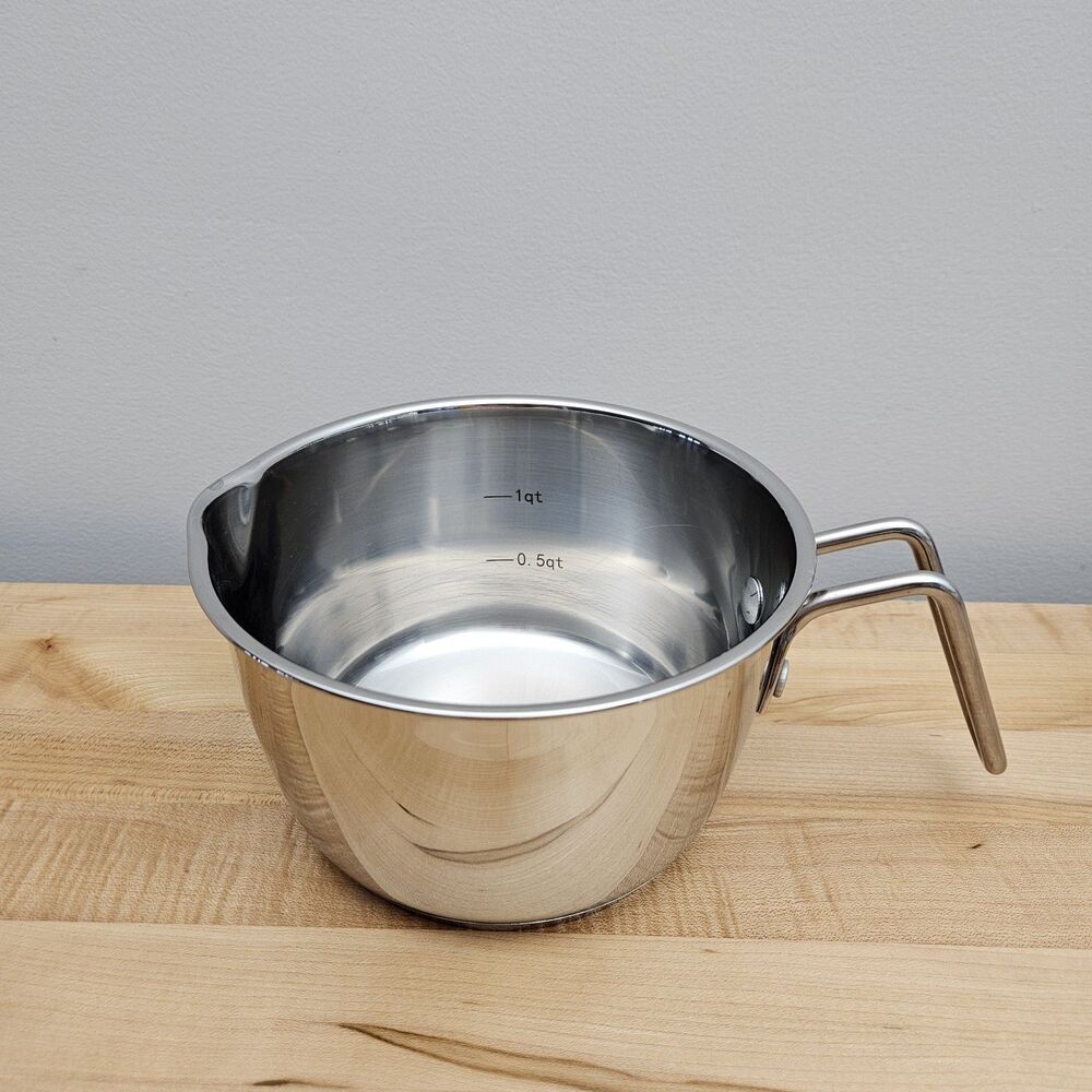 Wolfgang Puck 1.5 QUART Cook & Stir Pot Stainless Steel NO LID Handle Pour Spout
